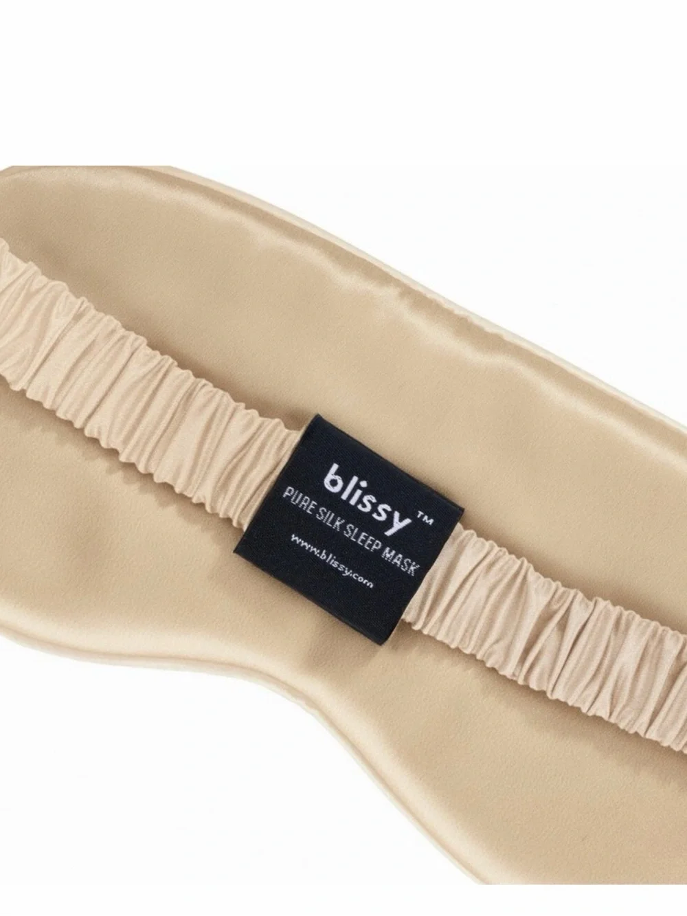 Blissy 100% Mulberry Silk Sleep Mask - Champagne